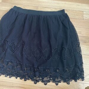 Elegant Black Lace Skirt